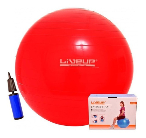 Gym Ball Bola Suíça Yoga Pilates Vermelha 45cm Liveup