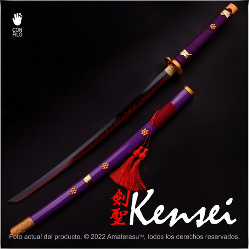 Imagen 2 de 10 de Katana Roronoa Zoro Enma One Piece Full Tang Afilada Premium