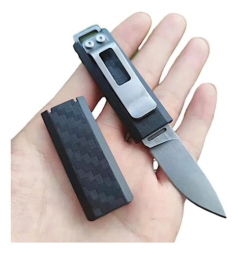 Cuchillo Mini Navaja De Bolsillo Con Funda Edc Clip Tactico