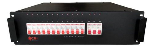 Rack Pro Power Módulo Disjuntor 12 Canais 48kw 20 Amperes