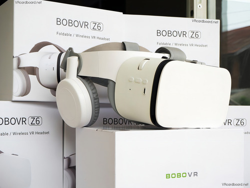 Gafas de realidad virtual Bobo VR Z6, sonido Bluetooth, 2 controles, color blanco