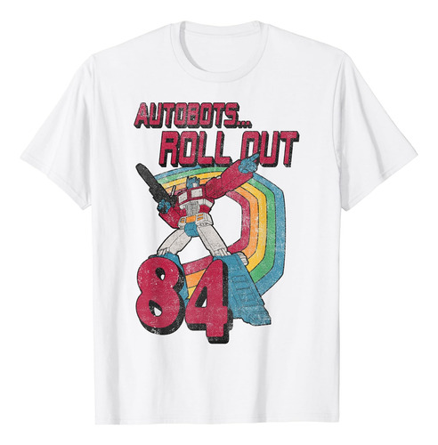 Transformers Autobots Retro Roll Out 84 Camiseta Con Rayas A