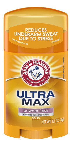 Arm & Hammer Ultra Max - Desodorante En Polvo Fresco, Sóli.