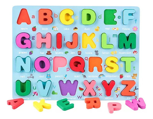 Bloques De Madera Con Forma De Abecedario Para Niños
