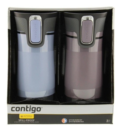 Set X2 Botellas Termicas Contigo West Loop 473ml Febo