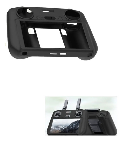 Capa (case) Silicone Proteção P/ Rc2 Dji Mini 4 Pro E Air 3 Cor Preto