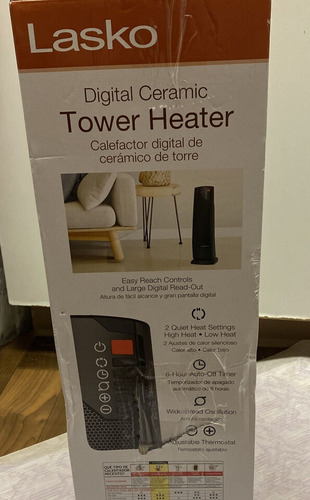 Calefactor Lasko Digital De Ceramica En Torre 1500w