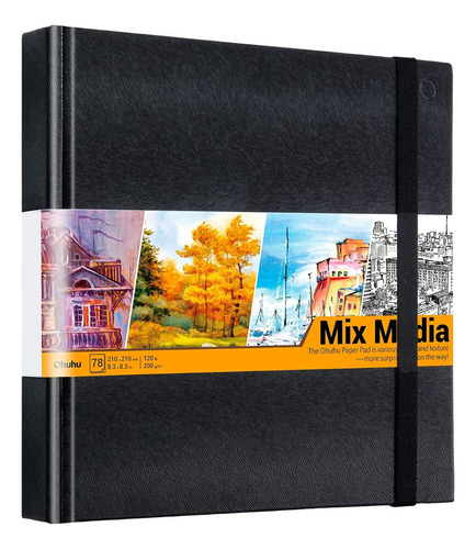 Cuaderno De Bocetos Artísticos Mix Media Pad Ohuhu Square, 2