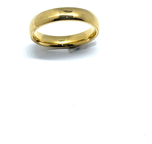 Anillo Argolla De Acero Inoxidable Dorado 4mm