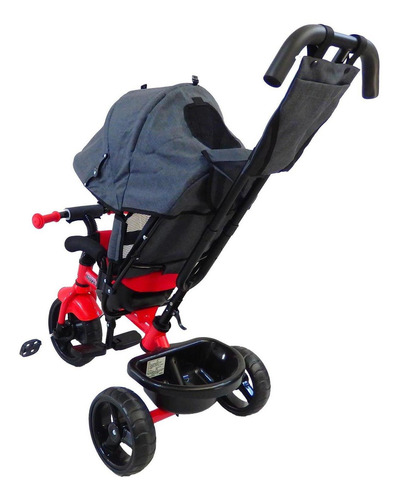 Triciclo Para Bebe De Lujo, 6 En 1, 6m A 5 Años Color Rojo