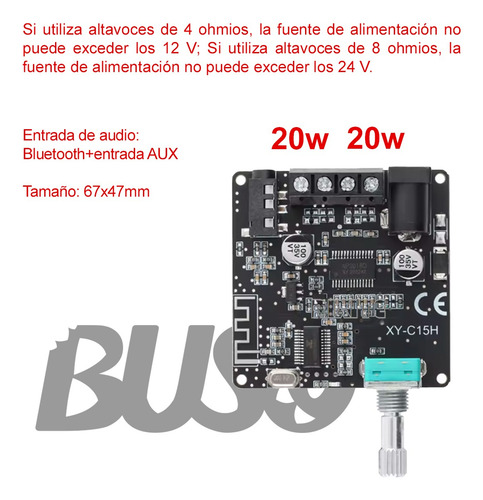 Placa Amplificadora Mini Tarjeta Xyc15 20+20w Bluetooth5.0