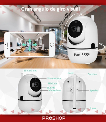 Camara De Seguridad Wifi Ip Inalambrica Full Hd P2p Celular!