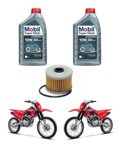 Kit Revisao Oleo Filtro Mobil Honda Crf250f Crf 250f