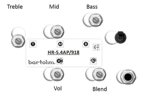 Imagem 3 de 9 de Circuito Bartolini Ativo E Passivo 5 Pots Hr-5.4ap/918