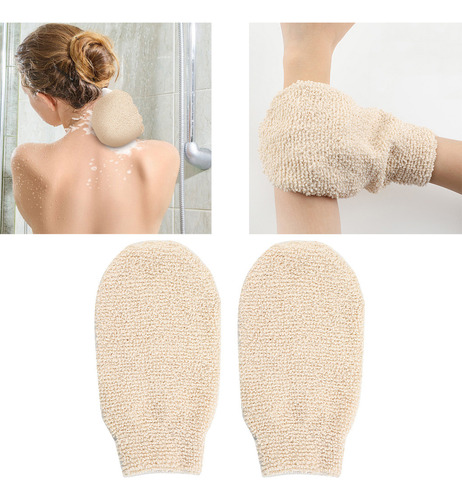 Guantes Exfoliantes De Baño De Fibra Natural F Household 973