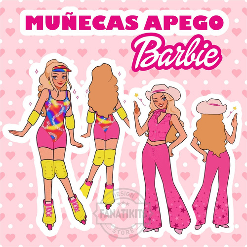 Barbie Muñeca De Apego 2 Diseños Plantillas Sublimar Png Pdf