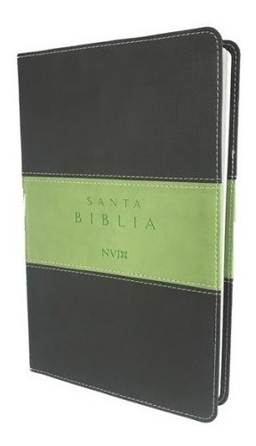 Biblia Ultrafina Nvi, Tapa Piel Gris/verde