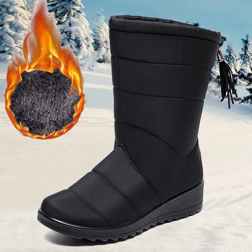 Botas De Nieve Invierno Impermeables Para Mujer Talla Grande