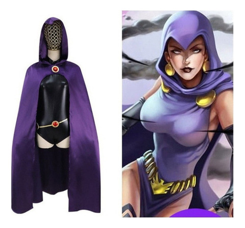 Super Hero Raven Cosplay Mono De Los Teen Titans