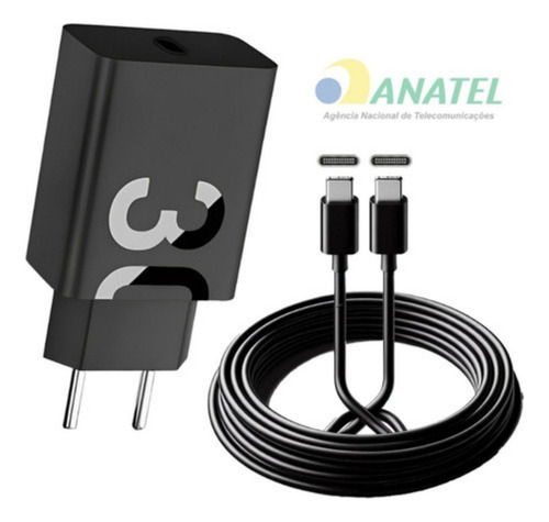 Carregador Turbo Para Samsung 30w S20 S22 S24 Plus S25 A55