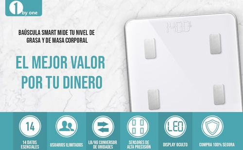 Imagen 4 de 6 de Báscula Digital Peso Corporal Sincroniza Tu Celular Vía App