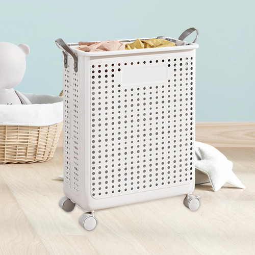 Cesto De Roupa Suja, Cesto De Roupa Suja Com Rodas, M Branco