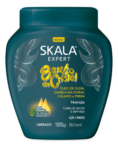 Mascarilla Skala 2 En 1 Baño De Cristal Ultra Brillo 1000g