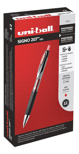 Uni-ball Signo Gel Boligrafo Retractil (gel Tinta Roja Media