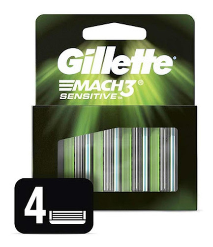 Repuestos Para Afeitar Gillette Mach3 Sensitive 4 Und