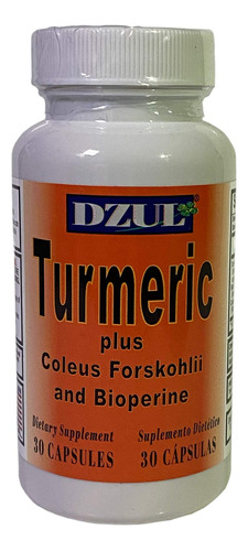 Dzul Pharmas Turmeric Plus Coleus Forskohlii. Y Bioperina, .