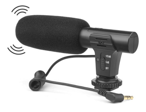 Microfone Condensador 3.5mm Shoot Camera Dslr Canon Nikon P2