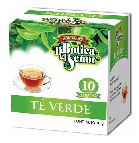 Té Verde Botica Del Señor 10 Saquitos