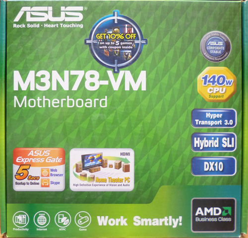 Combo Motherboard Asus M3n78-vm+amd Phenom X4+8gb Ram