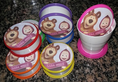 Imagen 3 de 3 de 18 Vasos Plegables Varios Colores Para Personalizar