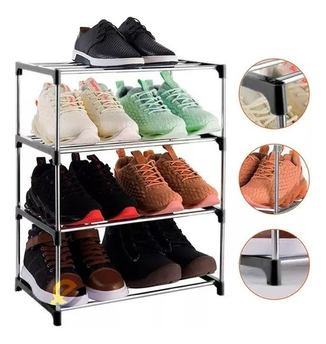 Organizador De Zapatos Metálico 4 Niveles