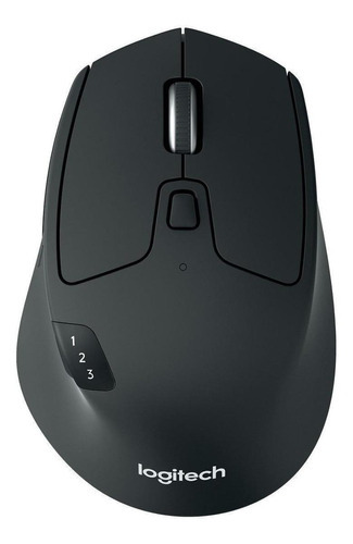 Imagen 1 de 2 de Mouse inalámbrico Logitech  Triathlon M720 negro