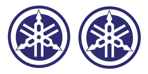 Adesivo Emblema 3d Resinado Logo Tanque Yamaha Azul