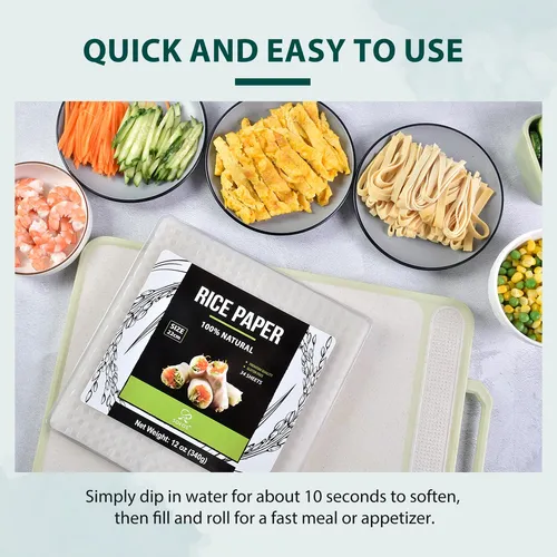 Papel De Arroz Soeos - Ideal Para Rollos Frescos Y Dumplings