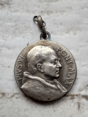 Antigua Medalla Papa Pio Xi Plata 800 