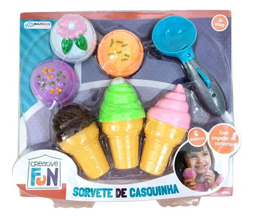 Creative Fun Sorvete De Casquinha Com Pegador Multikids Cor Colorido