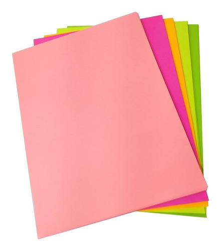 Hojas De Colores Fluorescentes Tamaño Carta Bulto De 30 Paq