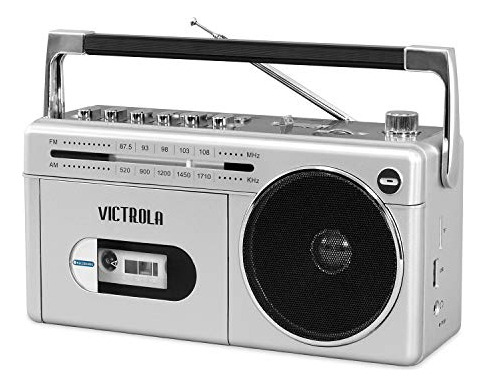 Victrola Mini Boombox Bluetooth Con Cassette Y Am/fm