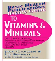 Comprar Libro User's Guide To Vitamins And Minerals - Liz Brown