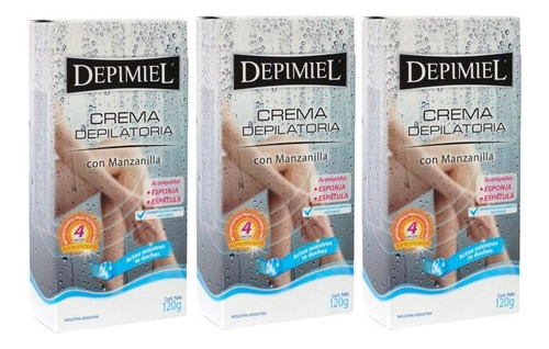 Depimiel Crema Depilatoria Ducha Con Manzanilla X120 Gr X3u