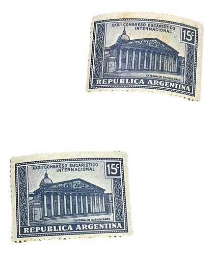 Sello Xxxii Congreso Eucarístico Internacional 1952 Argentin