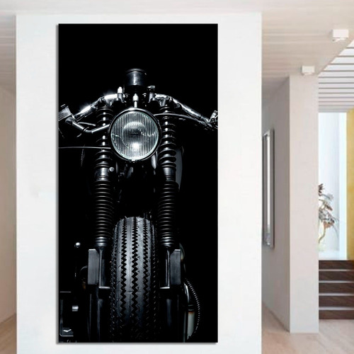 Cuadro Mural Motos Negra (120 X 60 Cm)