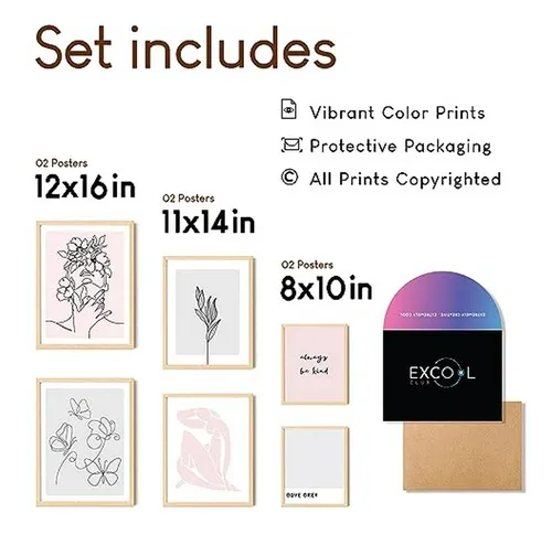 Cuadros Decorativos Rosa Y Gris Para Habitación Juvenil - Se