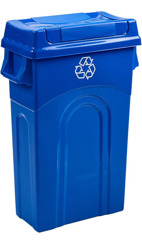 United Solutions Highboy Recycling Bin With Swing Lid, 23 Ga