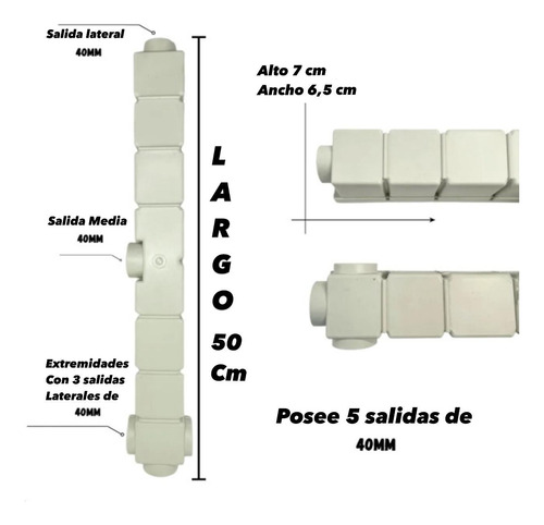 Rejilla Lineal 6x50 Cm Con Reja De Aluminio Encantrasble
