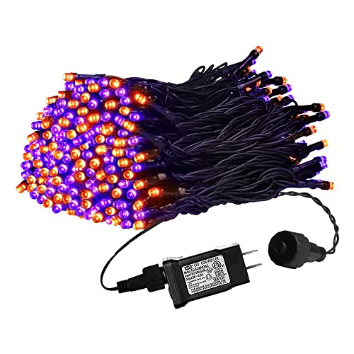 Luces De Halloween Naranjas Y Moradas De 200 Led, 66 Pi...